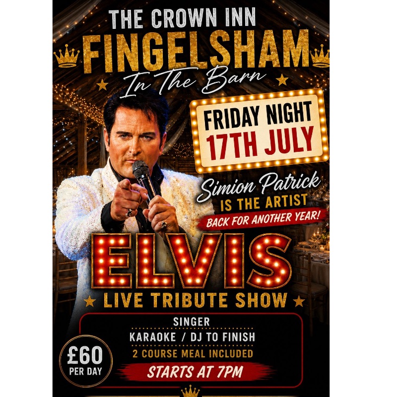 A Night With Simon Patrick as Elvis - The Crown Inn at Finglesham