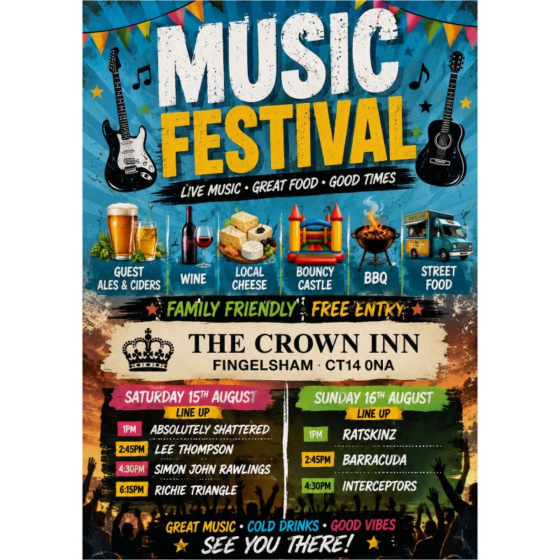 MUSIC FESTIVAL - The Crown Inn at Finglesham